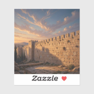 Steine Jerusalems – Jerusalem Wandkunst Quadrat Aufkleber
