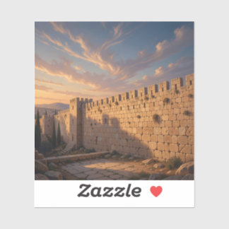 Steine Jerusalems – Jerusalem Wandkunst Quadrat Aufkleber