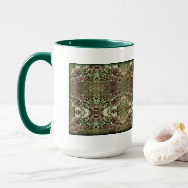 Steine und Blätter Tasse (Mit Donut)