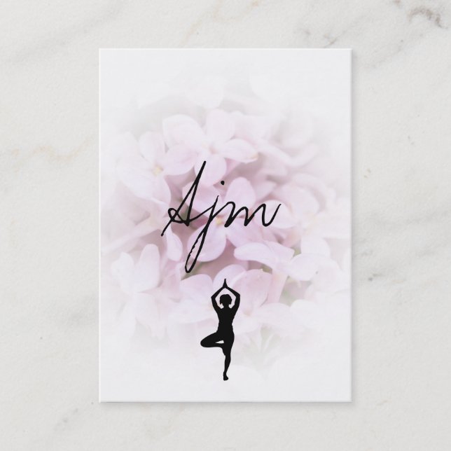 Steine und Blume Yoga Visitenkarte (Vorderseite)