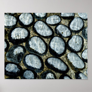 Steine unter Wasser Poster
