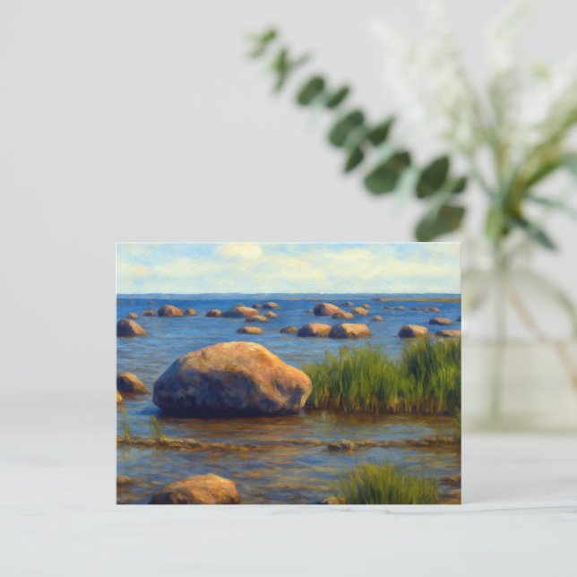 Steine von Vormsi Postkarte (Stehend Vorderseite)
