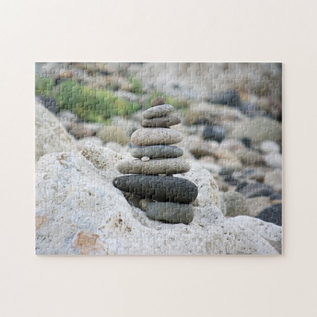Steine Zen im Strand von Almeria (Horizontal)