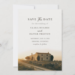 Steinernes Bauernhaus Kiesweg Dunstige Toskana-Hoc Save The Date