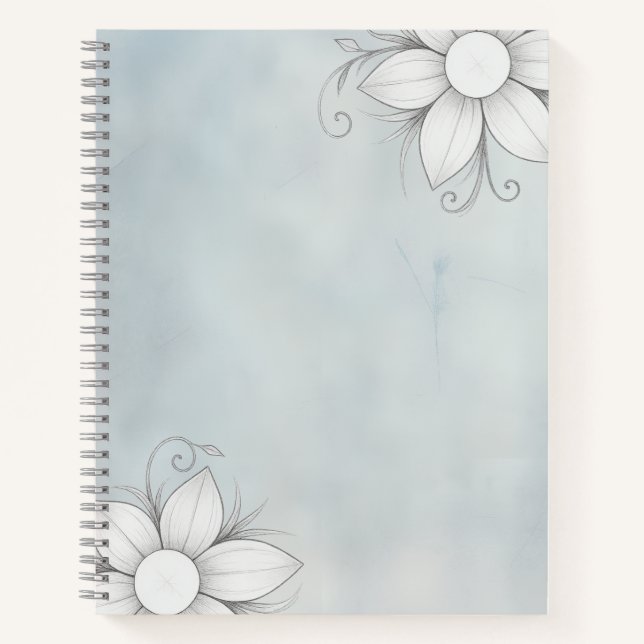Steinernes Blumenmuster  Notizbuch (Vorderseite)