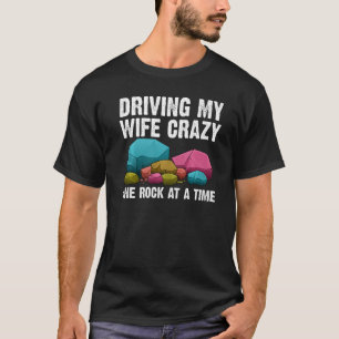 Steinesammeln-Kunstwerk für Männer Papa Geologie T-Shirt