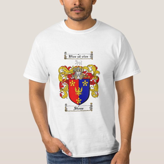 SteinFamilienwappen - Steinwappen T-Shirt (Vorderseite)