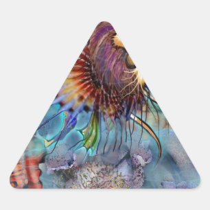 Steinfisch Dreieckiger Aufkleber