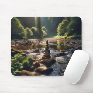 Steinflusssteinmann Mousepad