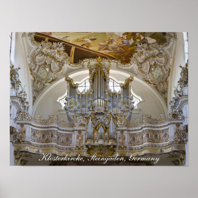 Steingaden Abbey Orgelposter Poster (Vorne)