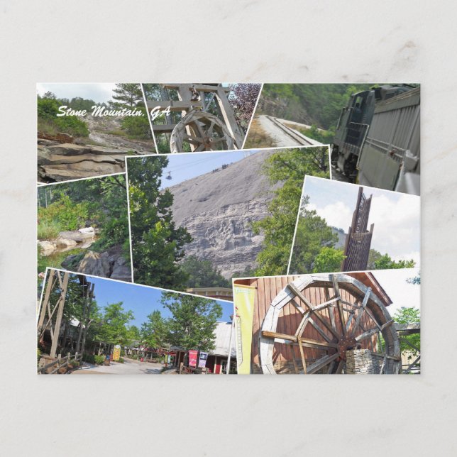 Steingebirgscollage, Steinberg, GA Postkarte (Vorderseite)