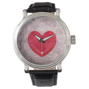 Steingewaschenes Herz Armbanduhr
