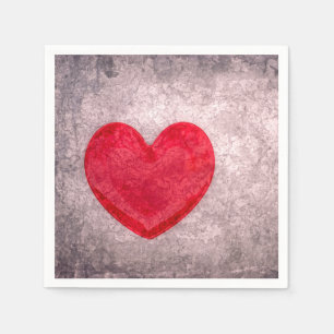 Steingewaschenes Herz Serviette