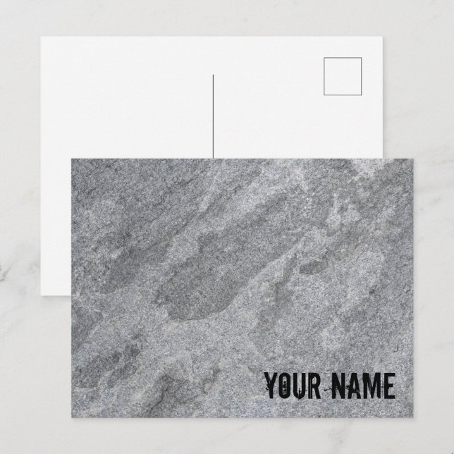 Steingranitstruktur, graue Steinzeug Feiertagspostkarte (Vorne/Hinten)