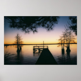 Steinhagen Reservoir Sunset Poster