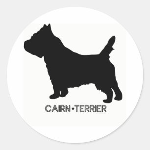 Steinhaufen-Terrier-Aufkleber Runder Aufkleber