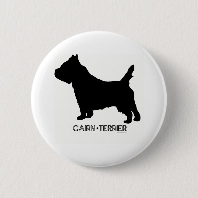 Steinhaufen-Terrier-Knopf Button (Vorderseite)
