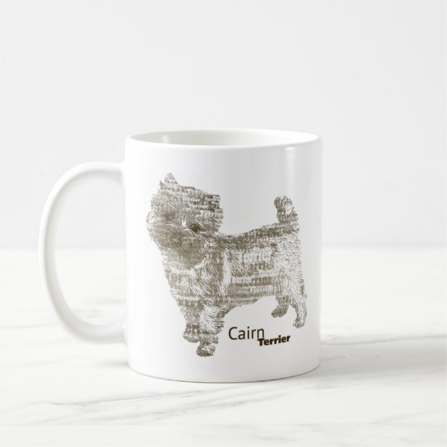 Steinhaufen Terrier ---  - TypoDoggies Kaffeetasse (Links)