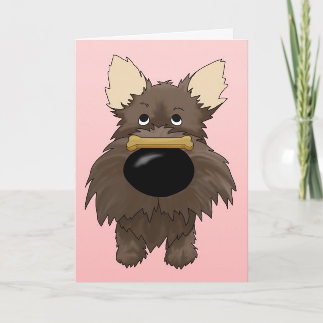 Steinhaufen-Terrier-Valentinsgruß Feiertagskarte (Vorderseite)