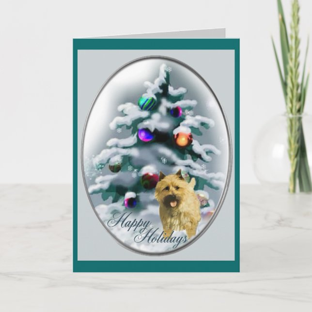 Steinhaufen-Terrier-Weihnachtsgeschenke Feiertagskarte (Vorderseite)