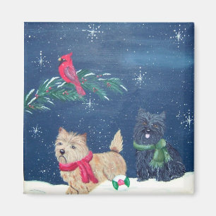 Steinhaufen-Terrier-Winter-Magnet Magnet