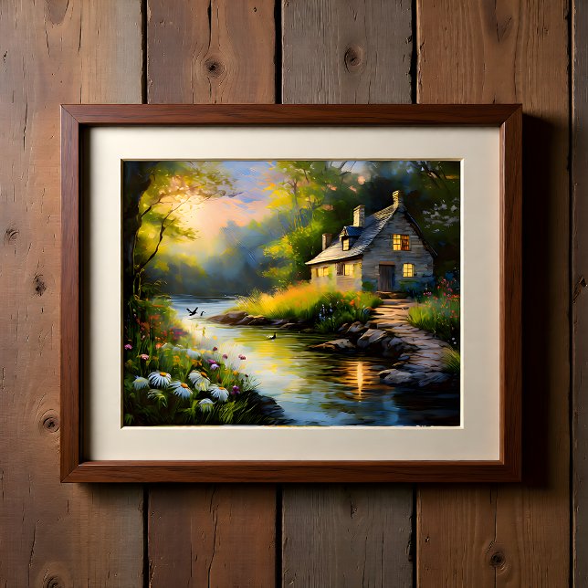 Steinhaus am Fluss 1 Poster (Von Creator hochgeladen)