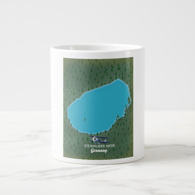 Steinhuder Meer Deutschland Karte Jumbo-Tasse (Vorderseite)