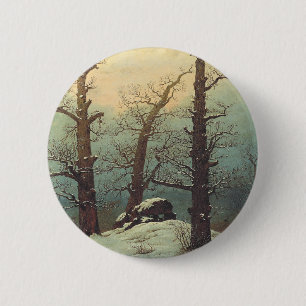 Steinhügel im Schnee von Caspar David Friedrich Button
