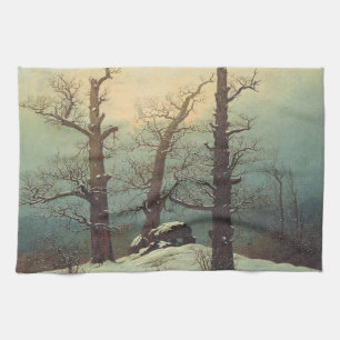 Steinhügel im Schnee von Caspar David Friedrich Geschirrtuch