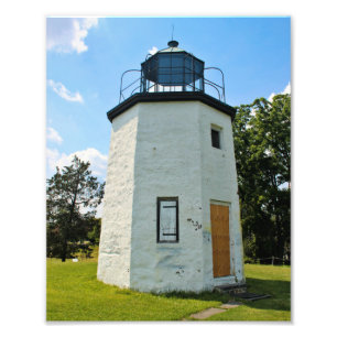 Steiniger Punkt-Leuchtturm, New York Fotodruck