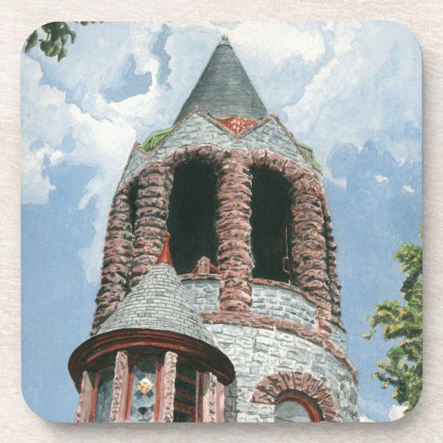 Steinkirchturm Getränkeuntersetzer (Vorderseite)