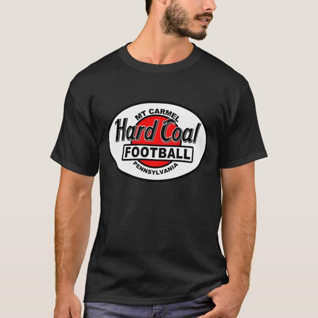 Steinkohle-Fußball - Berg Carmel, PA T-Shirt (Vorderseite)