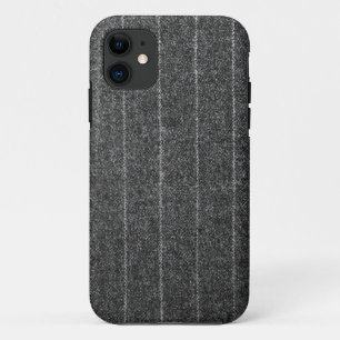 Steinkohle, graue Pinstripe, Tweed-Schiefermatte Case-Mate iPhone Hülle