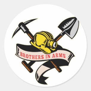 Steinkohlebergwerk-Schaufelradbergbau Runder Aufkleber