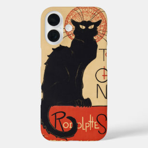 Steinlen Art Nouveau Chic Schwarze Katze Vintage D iPhone 16 Hülle