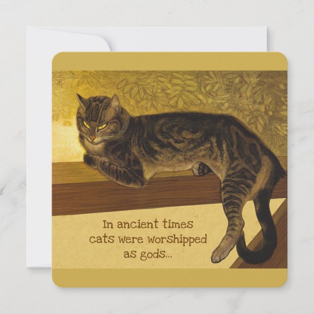 Steinlen Balustrade Grumpy Cat Zitat CC0976 Card (Vorderseite)