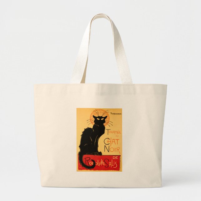 Steinlen Black Cat Classic Artwork Jumbo Stoffbeutel (Vorne)