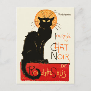 Steinlen Black Cat Classic French Artwork Postkarte