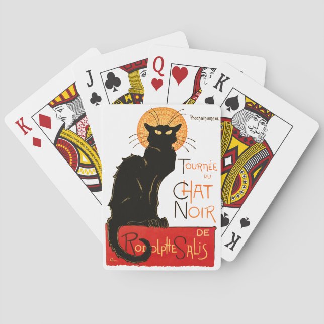 Steinlen Black Cat Classic French Artwork Spielkarten (Rückseite)