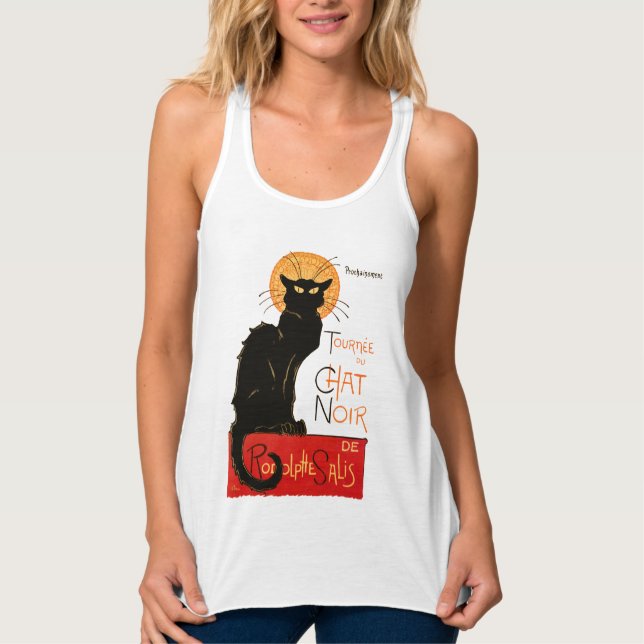 Steinlen Black Cat Classic French Artwork Tank Top (Vorderseite)