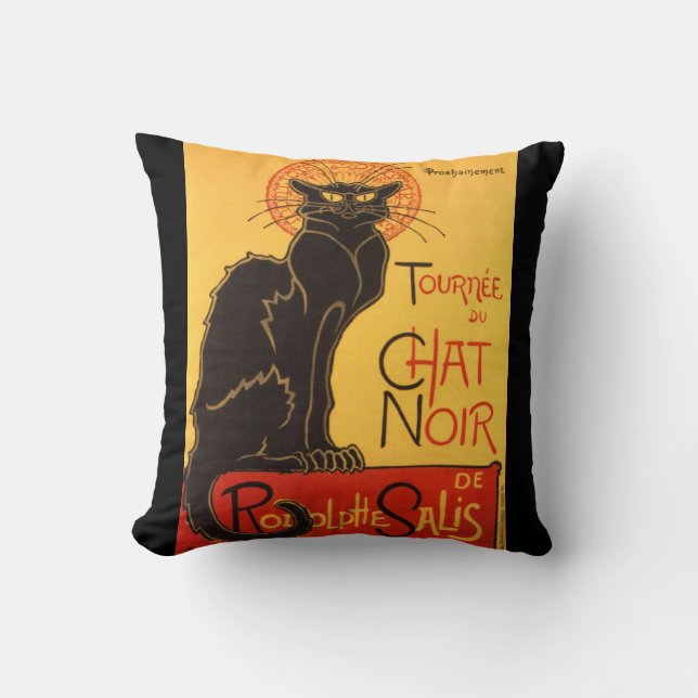Steinlen: Chat Noir Kissen (Vorderseite)