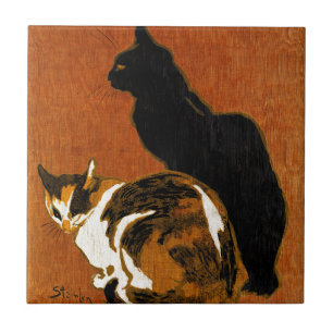 Steinlen Katzen-Keramiken Fliese