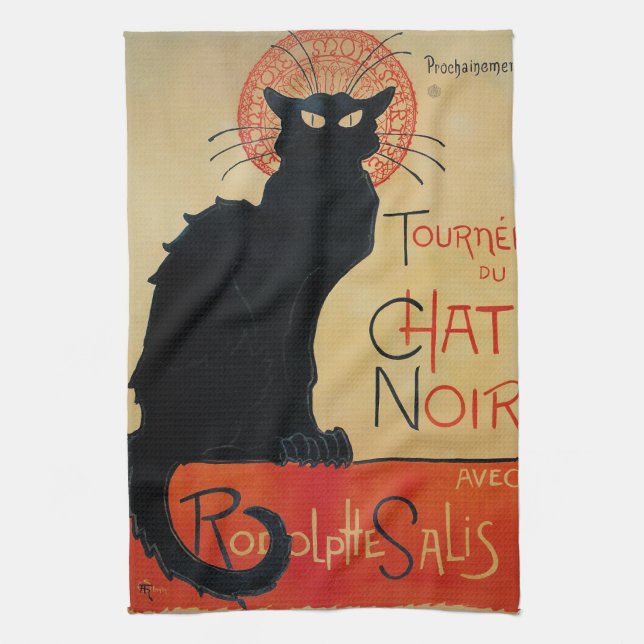 Steinlen Kunst Nouveau Tournee du Chat Noir Geschirrtuch (Vertikal)