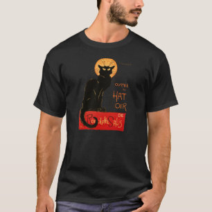 Steinlen Schwarze Katze Klassischer Französischer T-Shirt