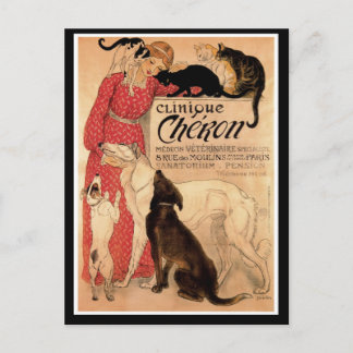 Steinlens Vintage Clinique Chéron Postkarte