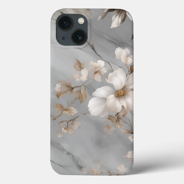 Steinmarmordesign - Blume Case-Mate iPhone Hülle (Rückseite)