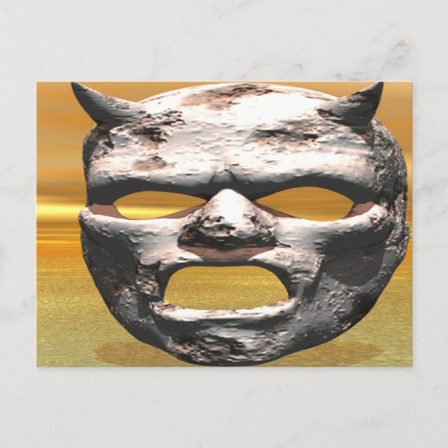 Steinmaske Postkarte (Vorderseite)