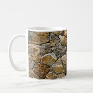 Steinmauer: Dekoratives Design Kaffeetasse