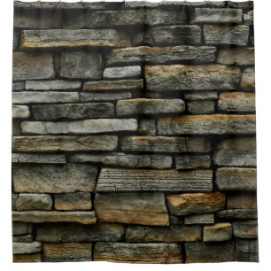 Steinmauer Duschvorhang