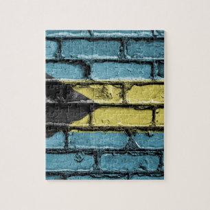 Steinmauer-Flagge der Bahamas
